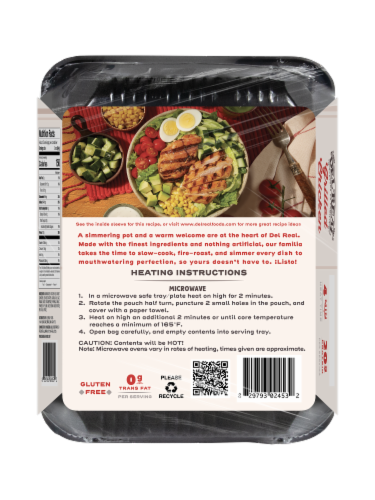 Del Real Foods™ Gluten Free Pollo Asado Grilled Chicken Leg Meat Perspective: back