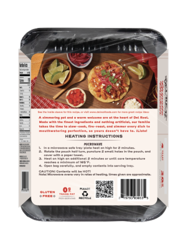 Del Real™ Foods Gluten Free Chipotle Chicken Tinga De Pollo Perspective: back