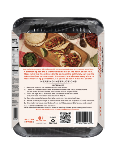 Del Real™ Foods Gluten Free Carnitas and Cheese Mini Pupusas Perspective: back