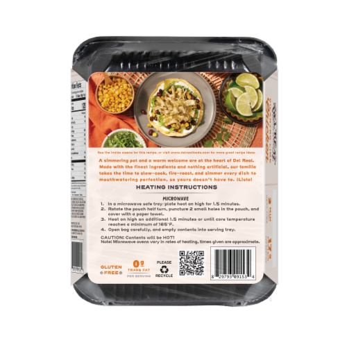 Del Real™ Foods Cilantro Lime Chicken Perspective: back
