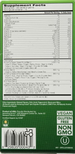 Amazing Grass Lemon-Lime Green Superfood Energy Powder Perspective: back