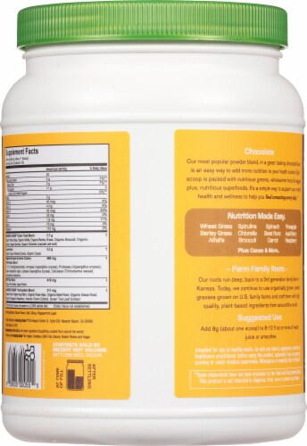 Amazing Grass Green SuperFood® Drink Powder Chocolate Perspective: back