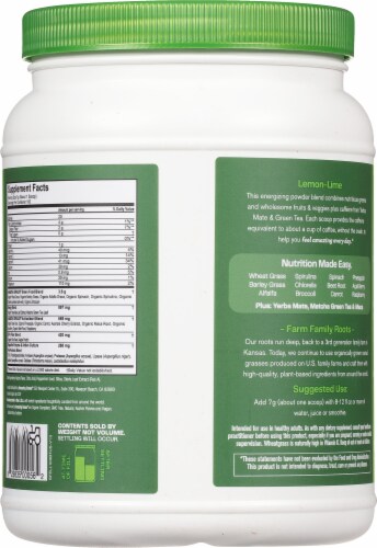 Amazing Grass® Green SuperFood® Energy Drink Powder Lemon Lime Perspective: back