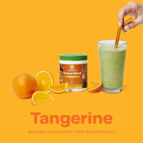 Amazing Grass Immunity Tangerine Greens Blend Powder 7g Perspective: back