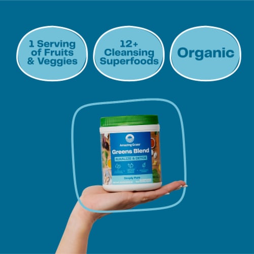 Amazing Grass Alkalize & Detox Simply Pure Green Superfood Perspective: back
