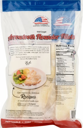 Great American Seafood Arrowtooth Flounder Fillets Perspective: back