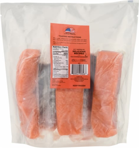 Great American Seafood Farm Raised Atlantic Salmon Fillets Perspective: back