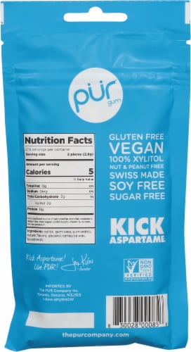 Pur® Aspartame-Free Peppermint Gum Perspective: back