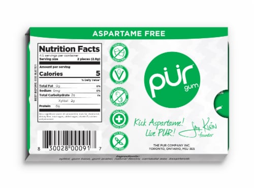Pur® Spearmint Gum Perspective: back