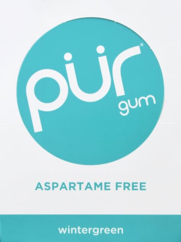 Pur Aspartame Free Wintergreen Gum Multipack Perspective: back