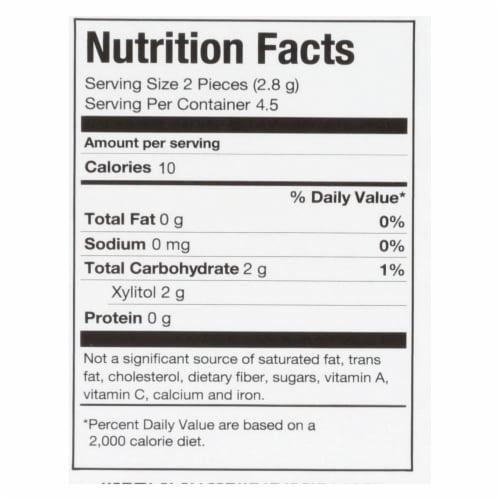 Pur Gum Gum - Chocolate Mint 9 CT - 12 Pack Perspective: back