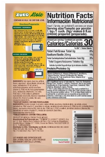 Zuko® Milk Caramel/Cajeta Atole Drink Mix Perspective: back