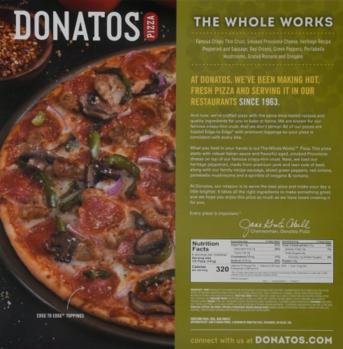 Donatos pizza menu discount