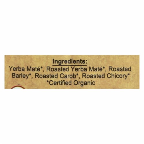 The Mate Factor Yerba Mate Organic Energizing Dark Roast Mate & Grain Beverage Perspective: back