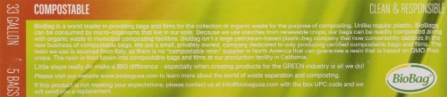 BioBag Compostable 33 Gallon Lawn & Leaf Bags Perspective: back