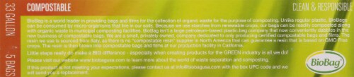 BioBag Compostable 33 Gallon Lawn & Leaf Bags Perspective: back