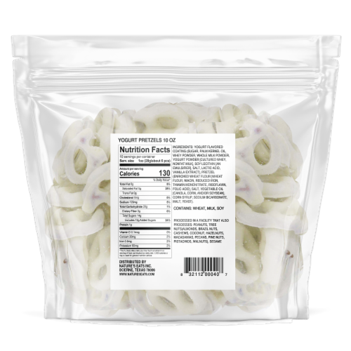 Nature's Eats® Yogurt Covered Pretzels Perspective: back