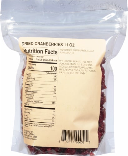 Nature's Eats Dried Cranberries Perspective: back