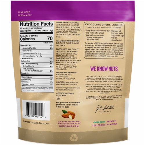 Nature's Eats Ultimate Almond Nut Flour Perspective: back