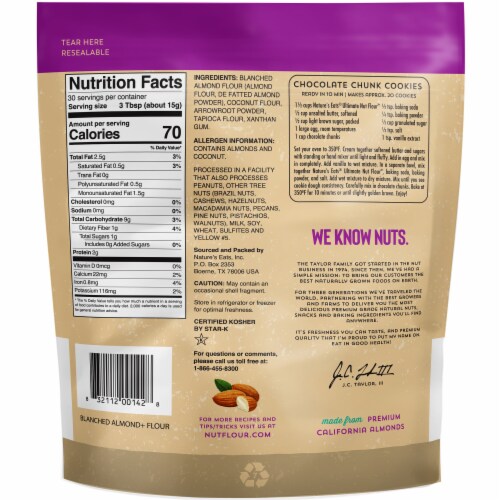 Nature's Eats Ultimate Almond Nut Flour Perspective: back