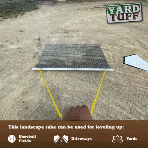 Yard Tuff 53HPDM ATV/UTV 5' x 3' Zinc & Steel Field Surface Leveling Drag Mat Perspective: back