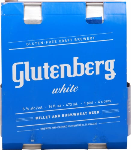 Glutenberg Gluten Free White Millet and Buckwheat Beer Perspective: back