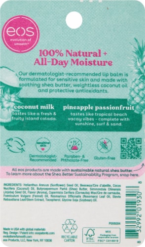 EOS® Coconut Milk + Pineapple Passionfruit Lip Balm Perspective: back