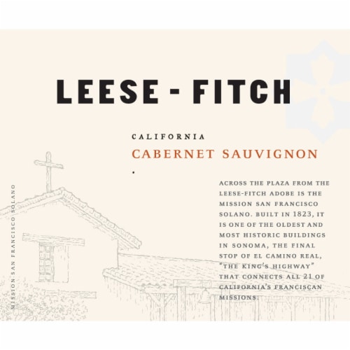 Leese Fitch Cabernet Sauvignon California Red Wine Perspective: back