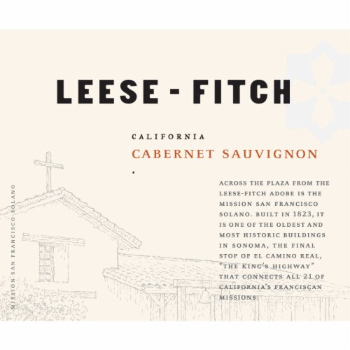 Leese Fitch Cabernet Sauvignon California Red Wine Perspective: back