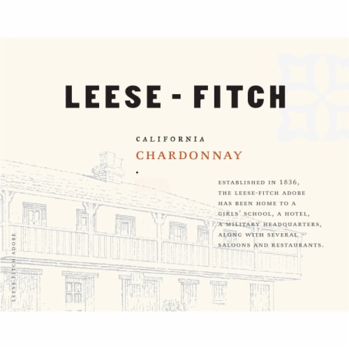 Leese Fitch Chardonnay California White Wine Perspective: back