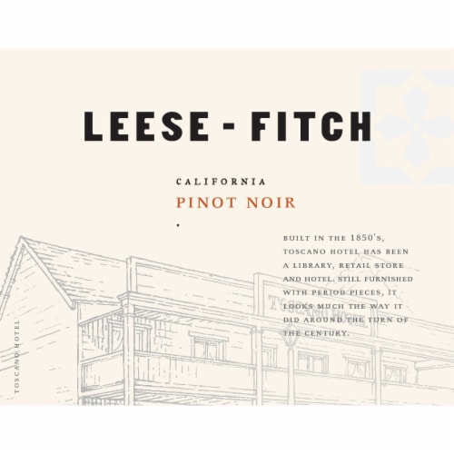Leese Fitch Pinot Noir California Red Wine Perspective: back