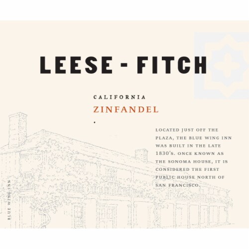 Leese Fitch Zinfandel California Red Wine Perspective: back