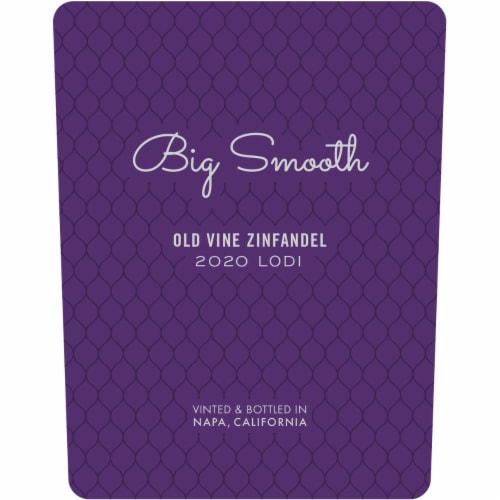 Big Smooth Zinfandel California Red Wine Perspective: back