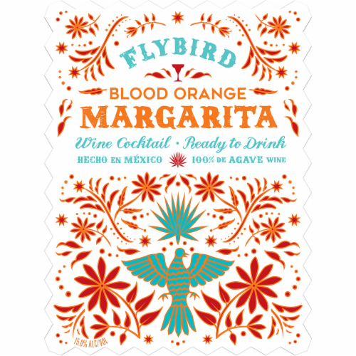 Flybird Blood Orange Margarita Wine Ready to Drink Cocktail Perspective: back