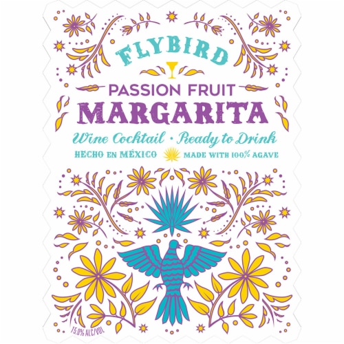 Flybird Passion Fruit Margarita Wine Ready to Drink Cocktail Perspective: back