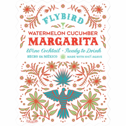 Flybird Watermelon Cucumber Margarita Wine Ready to Drink Cocktail Perspective: back