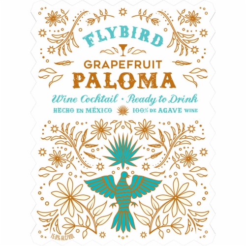 Flybird Mexican Grapefruit Paloma Wine Ready to Drink Cocktail Perspective: back