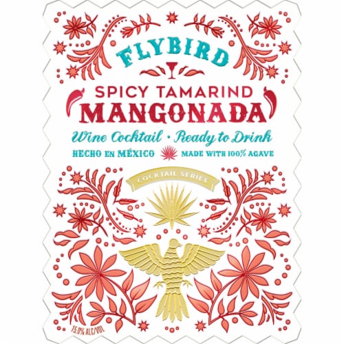 Flybird Tamarind Mangonada Wine Ready to Drink Cocktail Single Bottle Perspective: back