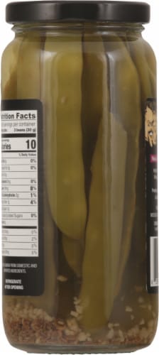 The Extreme Bean Garlic & Dill Pickled Beans Perspective: back