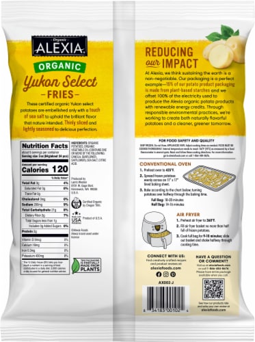 Alexia Organic Yukon Select Sea Salt Fries Perspective: back