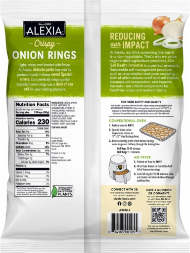 Alexia Crispy Onion Rings Perspective: back