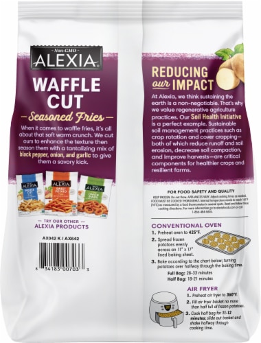 Alexia Waffle Cut Seasoned Fries 20 oz Perspective: back