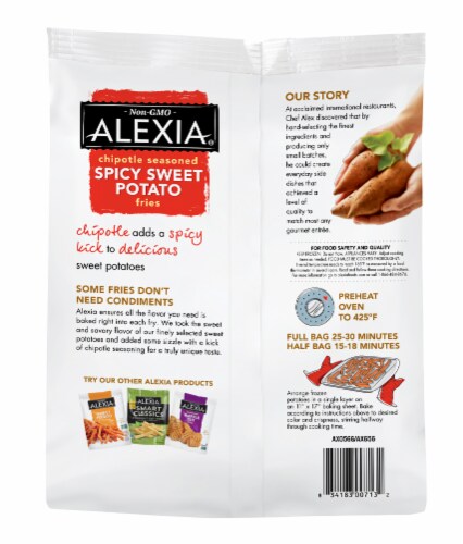 Alexia® Chipotle Seasoned Spicy Sweet Potato Fries Perspective: back
