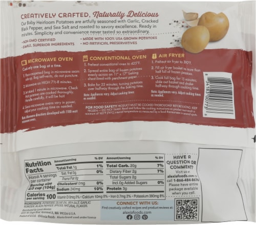 Alexia® Roasted & Ready Baby Heirloom Potatoes with Steak Seasoning Perspective: back