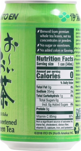 Ito En Unsweetened Green Tea Perspective: back
