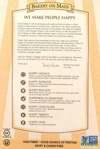 Bakery on Main Unsweetened Gluten Free Instant Oatmeal Packets Perspective: back