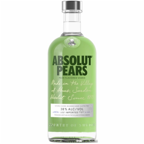 Absolut Pears Flavored Vodka Perspective: back
