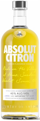 Absolut Citron Lemon Flavored Vodka Perspective: back