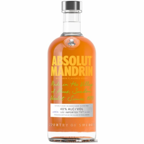 Absolut Mandrin Orange Flavored Vodka Perspective: back