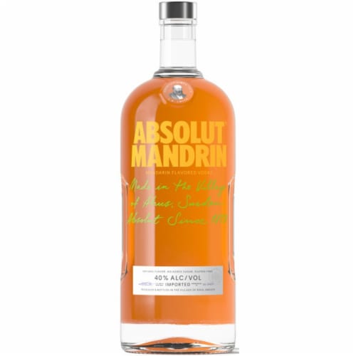 Absolut Mandrin Orange Flavored Vodka Perspective: back